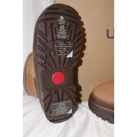 UGG CLASSIC MINI TRAILGAZER CHESTNUT LEATHER WATERPROOF BOOTS WOMEN - Picture 9 of 9